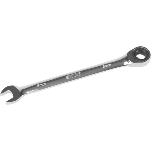 Metric Ratcheting Combination Wrench, 12 Point, 8 mm, Chrome Finish CSL Industriel Inc.
