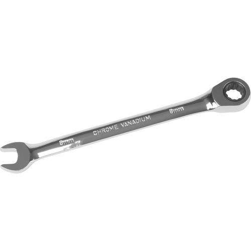 Metric Ratcheting Combination Wrench, 12 Point, 8 mm, Chrome Finish CSL Industriel Inc.