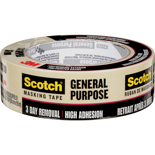 Ruban-cache Scotch pour entrepreneurs 2020, 36 mm (1-1/2") x 55 m (180'), Beige CSL Industriel Inc.