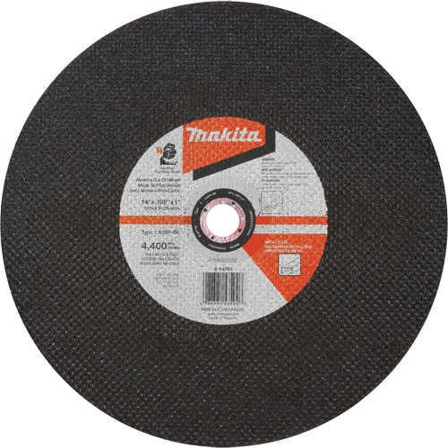 Abrasive Cut-Off Wheel, 14" x 3/32", 1" Arbor, Type 1, Aluminum Oxide, 4400 RPM CSL Industriel Inc.