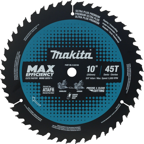 Lame de scie &agrave; onglets, 10", 45 dents, Pour Bois CSL Industriel Inc.