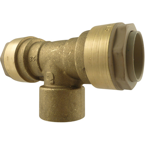 Raccord de tuyau d'air en T Quickline, Laiton, 1/2" CSL Industriel Inc.