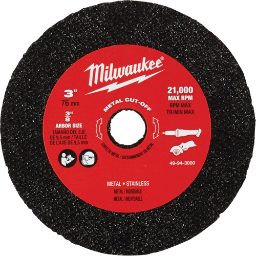 Meule de tronçonnage des m&eacute;taux, 3" x 0,04", Arbre 3/8" CSL Industriel Inc.
