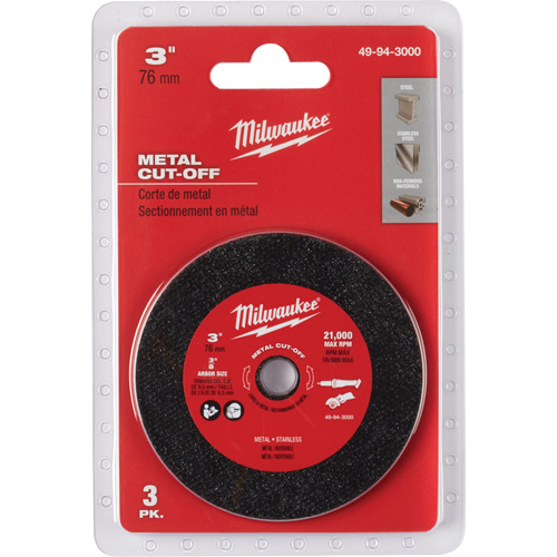 Meule de tronçonnage des m&eacute;taux, 3" x 0,04", Arbre 3/8" CSL Industriel Inc.