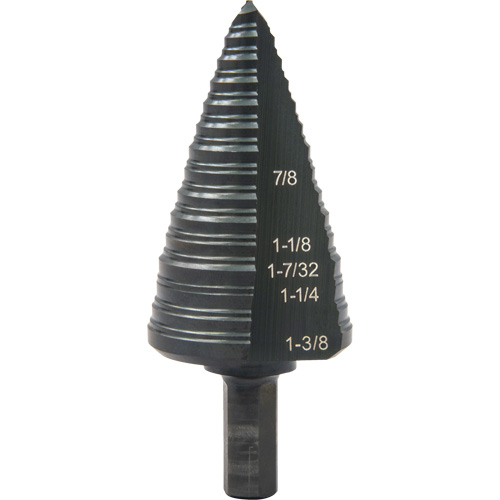 #12 Multi-Hole Step Drill Bit, 7/8" - 1-3/8" , 1/16" Increments, High Speed Steel CSL Industriel Inc.
