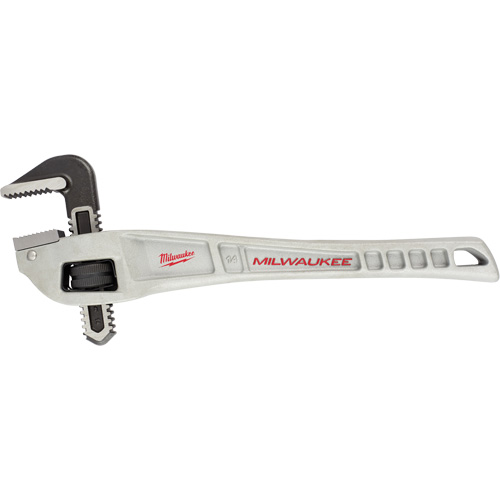 Cl&eacute; &agrave; tuyau coud&eacute;e en aluminium, Cap des m&acirc;choires 2", Longueur 14", Fini Rev&ecirc;tement en poudre, Prise Ergonomique CSL Industriel Inc.