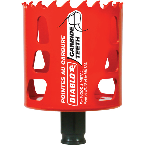 Wood & Metal Hole Saw, 2-1/2", 2-3/8" Depth of Cut, Carbide CSL Industriel Inc.