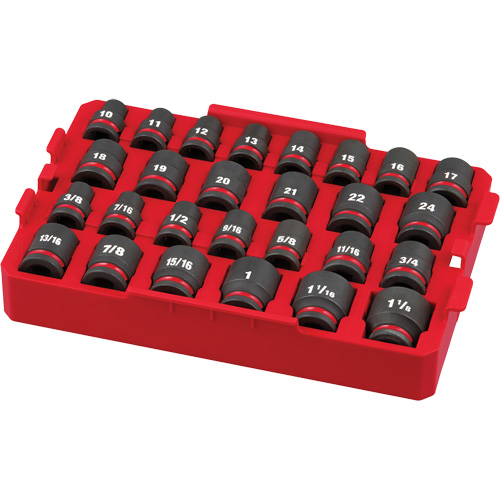 Shockwave Impact Duty Packout Socket Set, 27 Pcs, Impact, 1/2" Drive Size CSL Industriel Inc.