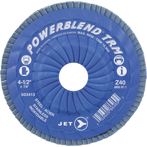 Disque &agrave; feuillets PowerBlend ajustable, 5" x 7/8", Type 29, Grain Z40, Alumine de zirconium CSL Industriel Inc.