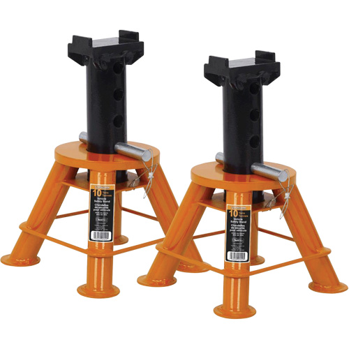 Low Profile Jack Stands, Locking Pin, 10 Tons Capacity, 17-1/3" - 11-1/8" H CSL Industriel Inc.