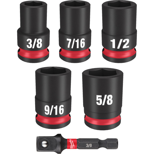 Shockwave Impact Duty SAE Socket Set, 6 Pcs, Impact, 3/8" Drive Size CSL Industriel Inc.