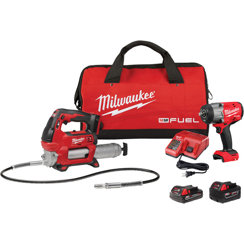 M18 Fuel HTIW with Friction Ring & Grease Gun Combo Kit, Lithium-Ion, 18 V CSL Industriel Inc.