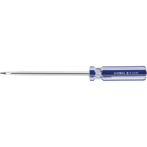 Blue Transparent Striped Slotted Screwdriver, 5/16" Tip, Round, Plastic Handle CSL Industriel Inc.