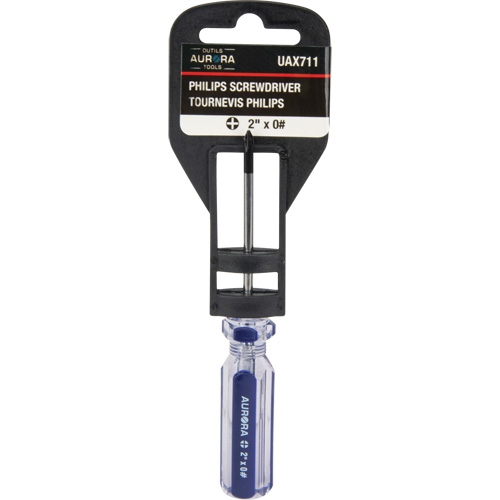 Blue Transparent Striped Philips Screwdriver, #0, Plastic Handle CSL Industriel Inc.