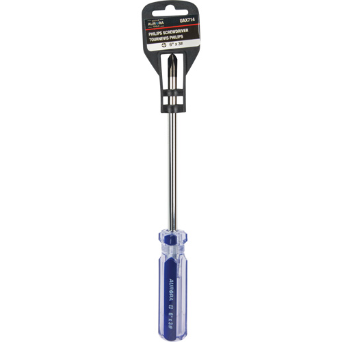 Tournevis Philips bleu transparent avec bandes, #3, Prise Plastique CSL Industriel Inc.