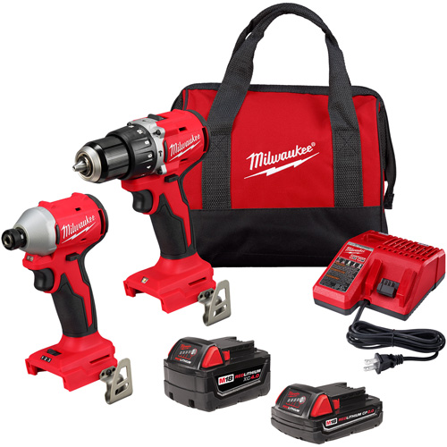 Compact Brushless 2-Tool Combo Kit, Lithium-Ion, 18 V CSL Industriel Inc.