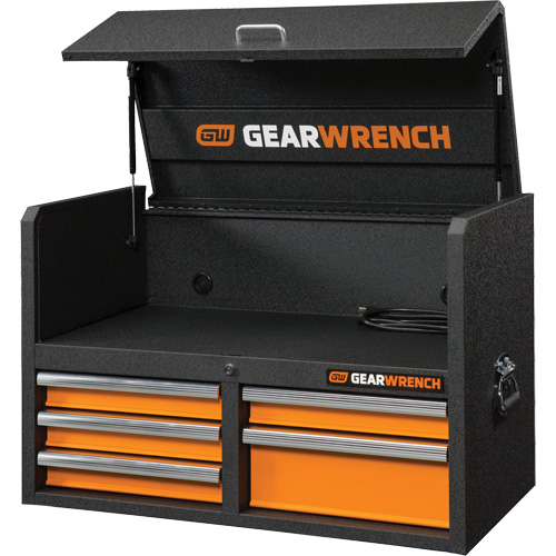 Coffre &agrave; outils de s&eacute;rie GSX, 36" la, 5 tiroirs, Noir/Orange CSL Industriel Inc.