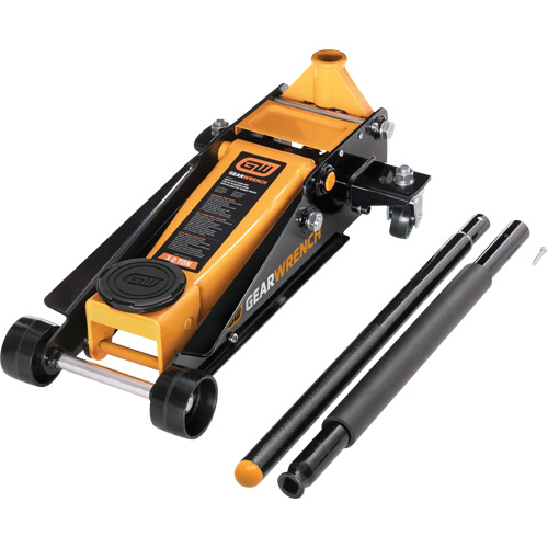 Heavy-Duty Floor Jack, 3 Ton(s) Capacity, 5-1/4" Lowered, 18-1/4" Raised, Manual Hydraulic CSL Industriel Inc.
