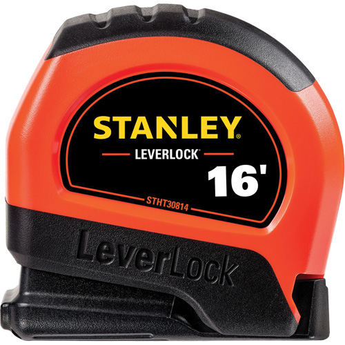 Ruban &agrave; mesurer haute visibilit&eacute; LEVERLOCK, 16', Marques de goujon Imp&eacute;rial CSL Industriel Inc.