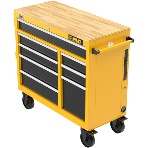 Heavy-Duty Mobile Workstation, 8 Drawers, 40" W x Yellow CSL Industriel Inc.