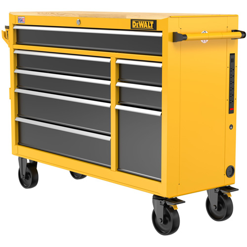 Postes de travail industriel mobile, 8 tiroirs, 52" la x Jaune CSL Industriel Inc.