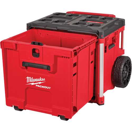Coffre &agrave; outils roulant avec tiroir PACKOUT, 19" x 24" x 20", Noir/Rouge CSL Industriel Inc.