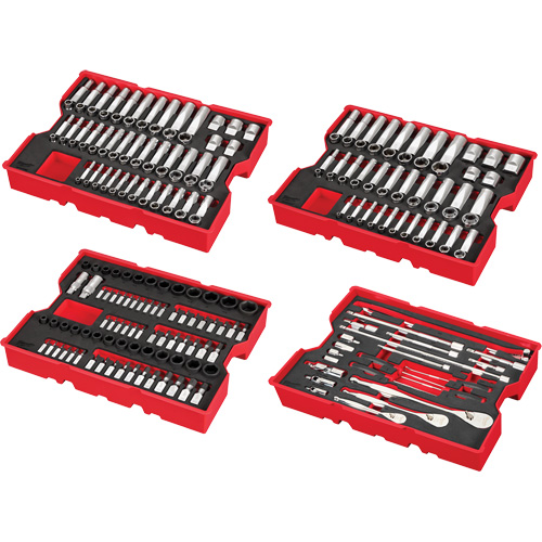 Metric & SAE Ratchet & Socket Set with Trays for PACKOUT Drawers, 242 Pcs, Impact, 1/4"/3/8"/1/2" Drive Size, Deep CSL Industriel Inc.