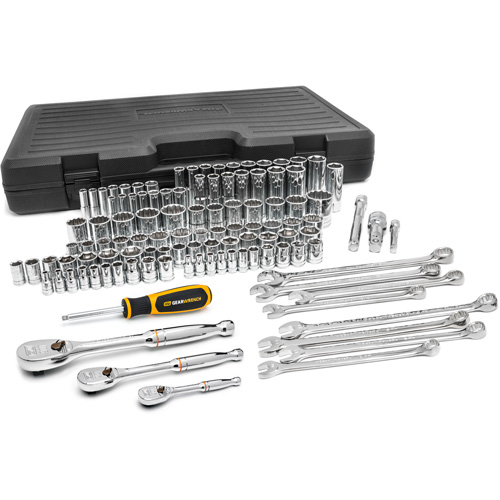 1/4", 3/8" & 1/2" Drive 6 & 12 Point Standard & Deep SAE/Metric Mechanics Tool Set CSL Industriel Inc.