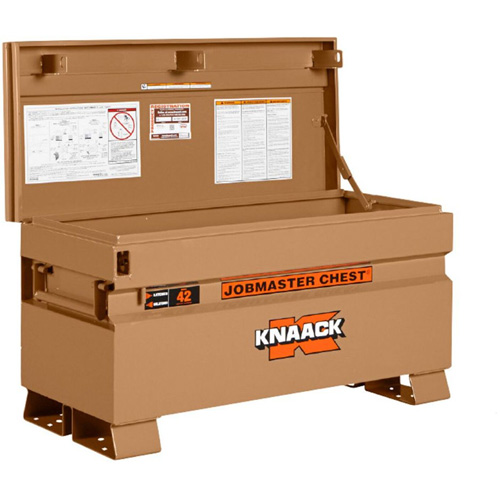 Coffre de chantier mod&egrave;le 42 avec cadenas, 42" x 19" x 23-3/8", Acier, Havane CSL Industriel Inc.
