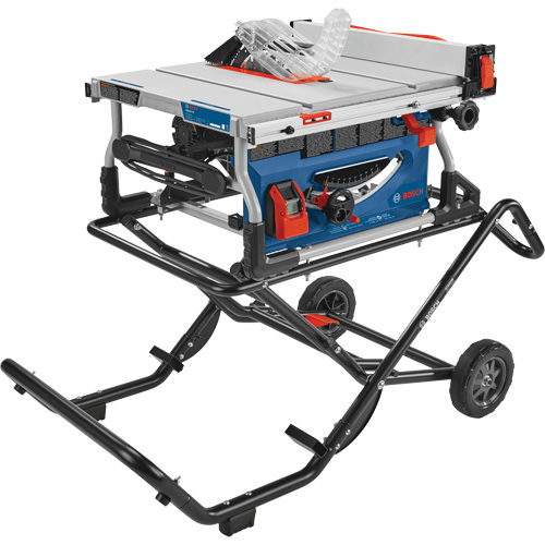 Scie &agrave; table de chantier avec support roulant Gravity-Rise, 120 V, 15 A, 3800 tr/min CSL Industriel Inc.