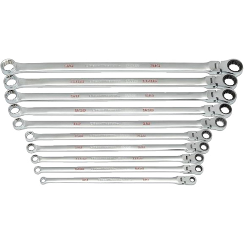 120XP Universal Spline XL Flex Head GearBox Wrench Set, Ratcheting Box, 10 Pieces, Imperial CSL Industriel Inc.