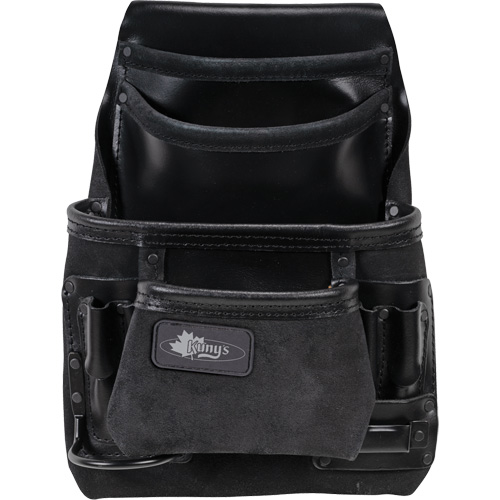 Phantom Collection Heavy-Duty Nail & Tool Bag, Leather, 10 Pockets, Black CSL Industriel Inc.