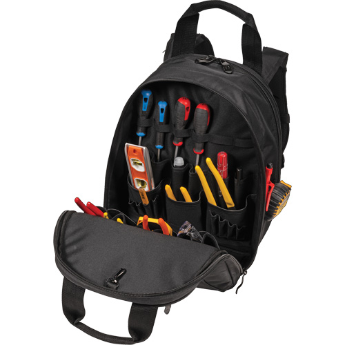 Phantom Collection 36-Pocket Tool Backpack, 11" L x 14-1/2" W, Black, Ballistic/Polyester CSL Industriel Inc.