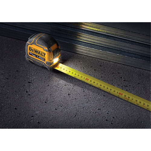 TOUGHSERIES Lighted Tape Measure, 26'/8 m, Imperial & Metric Graduations CSL Industriel Inc.