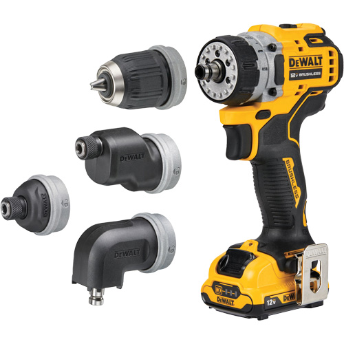 Ensemble perceuse/visseuse sans fil et sans balai XTREME 5-en-1, Lithium-ion, 12 V, Mandrin 3/8" CSL Industriel Inc.