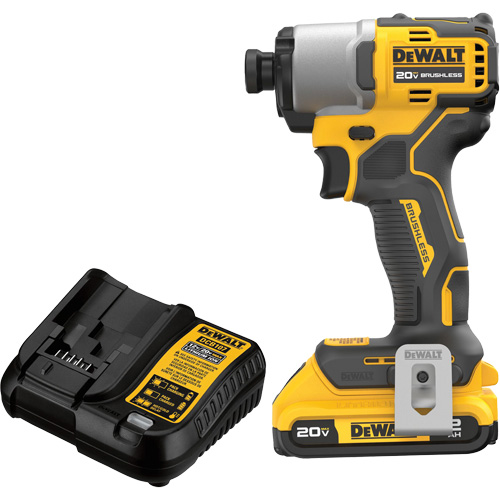 Brushless Cordless Impact Driver Kit, 1/4", 1700 in-lbs Max. Torque, 20 V, Lithium-Ion CSL Industriel Inc.