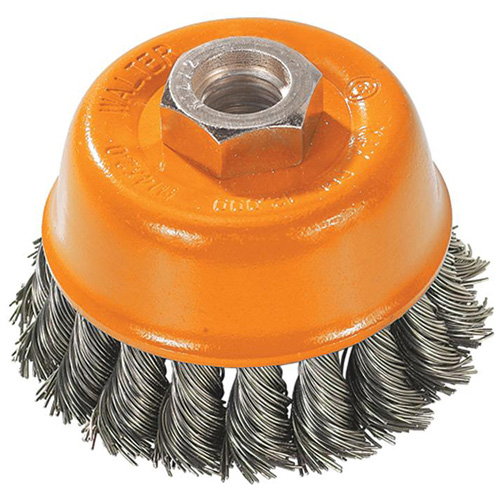 Brosse &agrave; fils nou&eacute;s torsad&eacute;s, 3" dia. x M14 arbre CSL Industriel Inc.