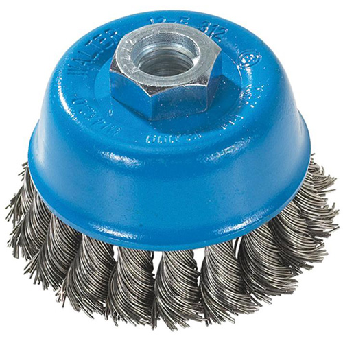 Brosse &agrave; fils nou&eacute;s torsad&eacute;s, 3" dia. x M14 arbre CSL Industriel Inc.