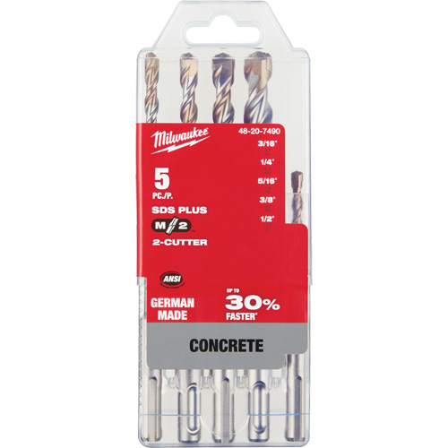 Jeu de forets pour marteau perforateur M/2 SDS-Plus, 5 morceaux, Carbure CSL Industriel Inc.