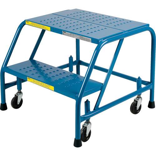 Escabeau roulant, 2 marches, Largeur de la marche 18", Hauteur de la plateforme 19", Acier CSL Industriel Inc.