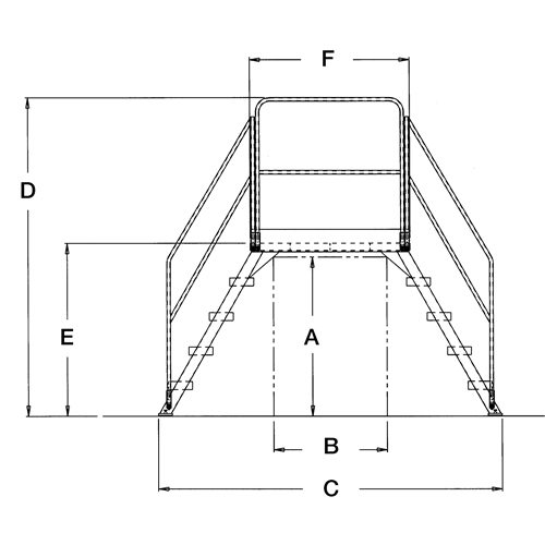 &eacute;chelles de liaison, 79 " Port&eacute;e hors tout, 40" ha x 36" p, 24" Largeur de la marche CSL Industriel Inc.