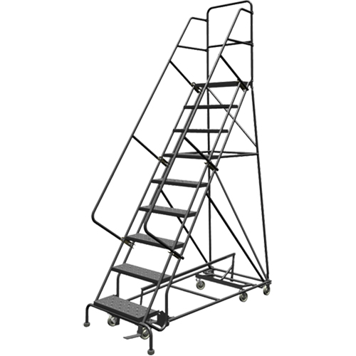 All Directional Rolling Ladder, 9 Steps, 24" Step Width, 90" Platform Height, Steel CSL Industriel Inc.