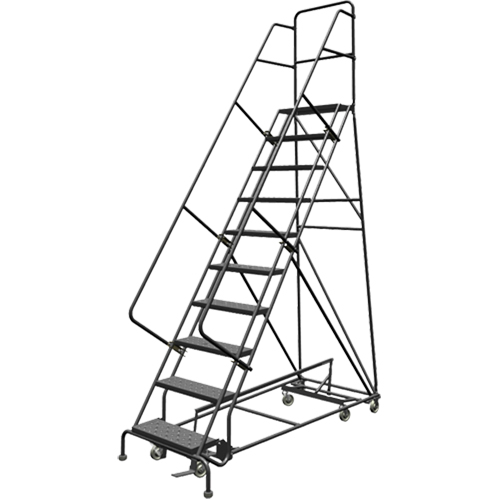 All Directional Rolling Ladder, 10 Steps, 24" Step Width, 100" Platform Height, Steel CSL Industriel Inc.