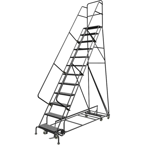 All Directional Rolling Ladder, 12 Steps, 24" Step Width, 120" Platform Height, Steel CSL Industriel Inc.