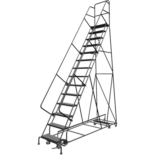 &eacute;chelles roulantes multidirectionnelles, 14 marches, Largeur de la marche 24", Hauteur de la plateforme 140", Acier CSL Industriel Inc.