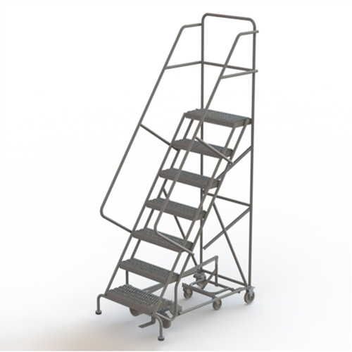 All Directional Rolling Ladder, 7 Steps, 24" Step Width, 70" Platform Height, Steel CSL Industriel Inc.