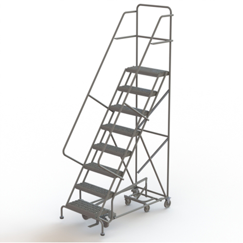 &eacute;chelles roulantes multidirectionnelles, 8 marches, Largeur de la marche 24", Hauteur de la plateforme 80", Acier CSL Industriel Inc.