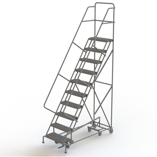 &eacute;chelles roulantes multidirectionnelles, 10 marches, Largeur de la marche 24", Hauteur de la plateforme 100", Acier CSL Industriel Inc.