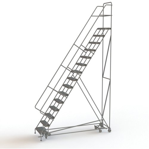 All Directional Rolling Ladder, 15 Steps, 24" Step Width, 150" Platform Height, Steel CSL Industriel Inc.