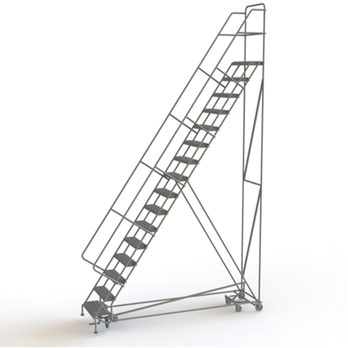 &eacute;chelles roulantes multidirectionnelles, 16 marches, Largeur de la marche 24", Hauteur de la plateforme 160", Acier CSL Industriel Inc.